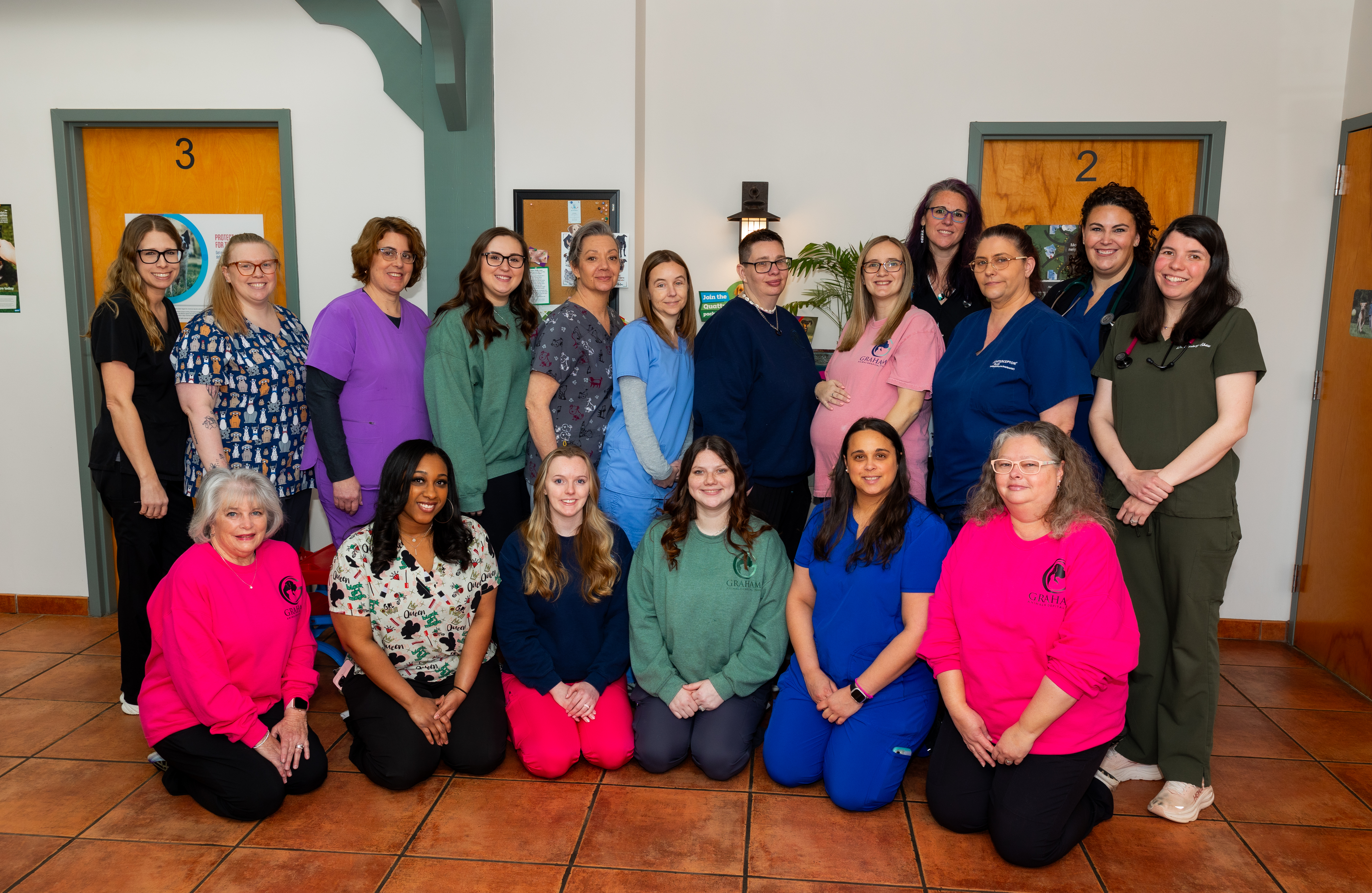 Graham Animal Hospital team holiday photo